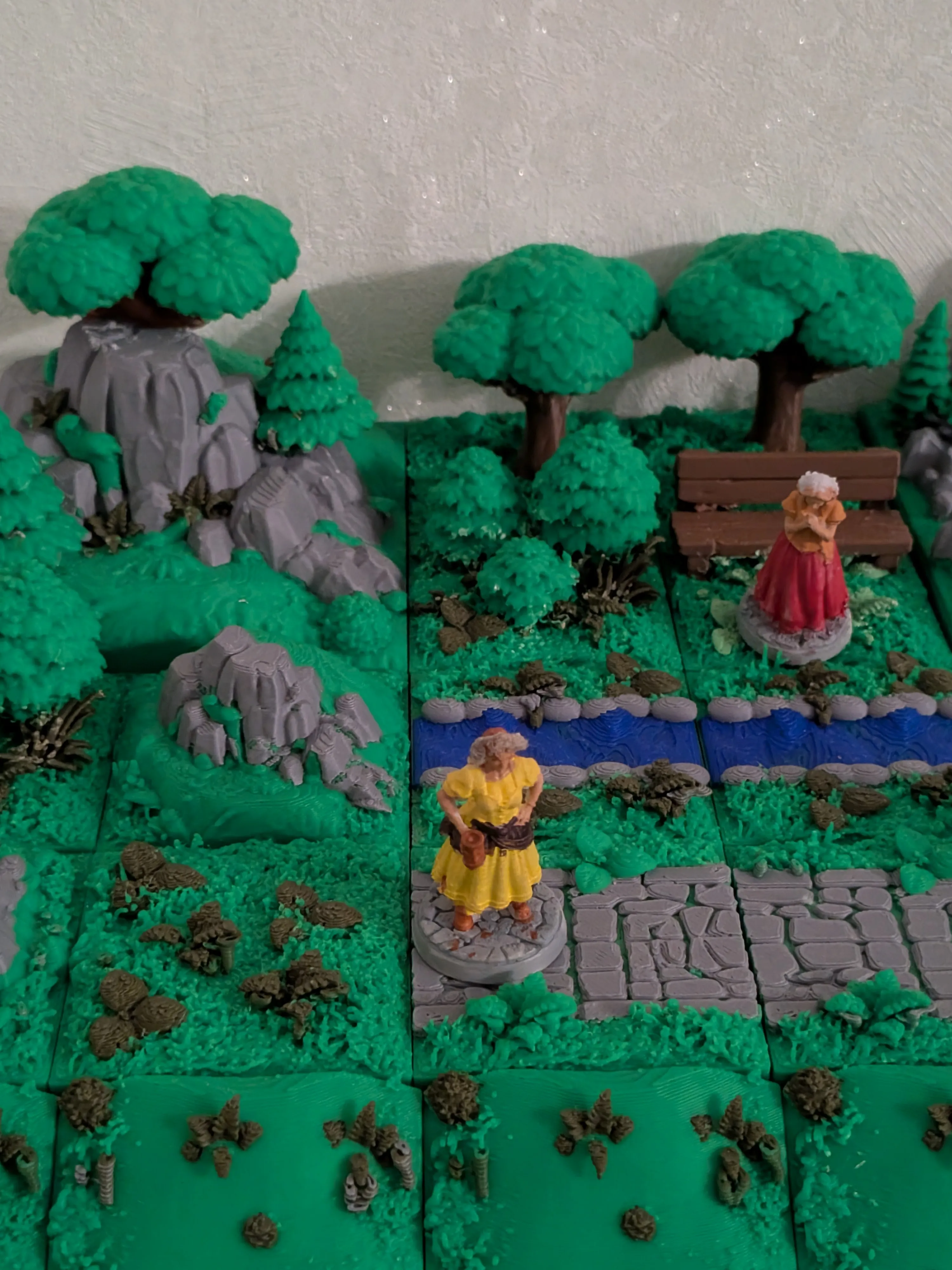 3D terrain set — ბუნება, მდინარეები და ბილიკები